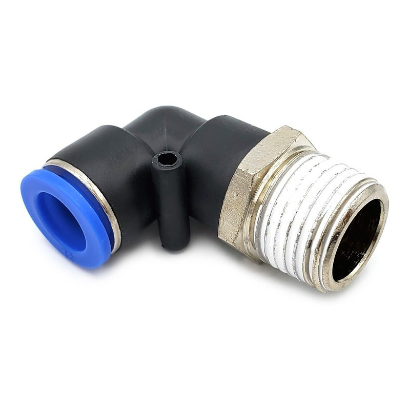 5 Pz De Conector/racor Rápido Neumático Codo 1/2 Npt X 12mm