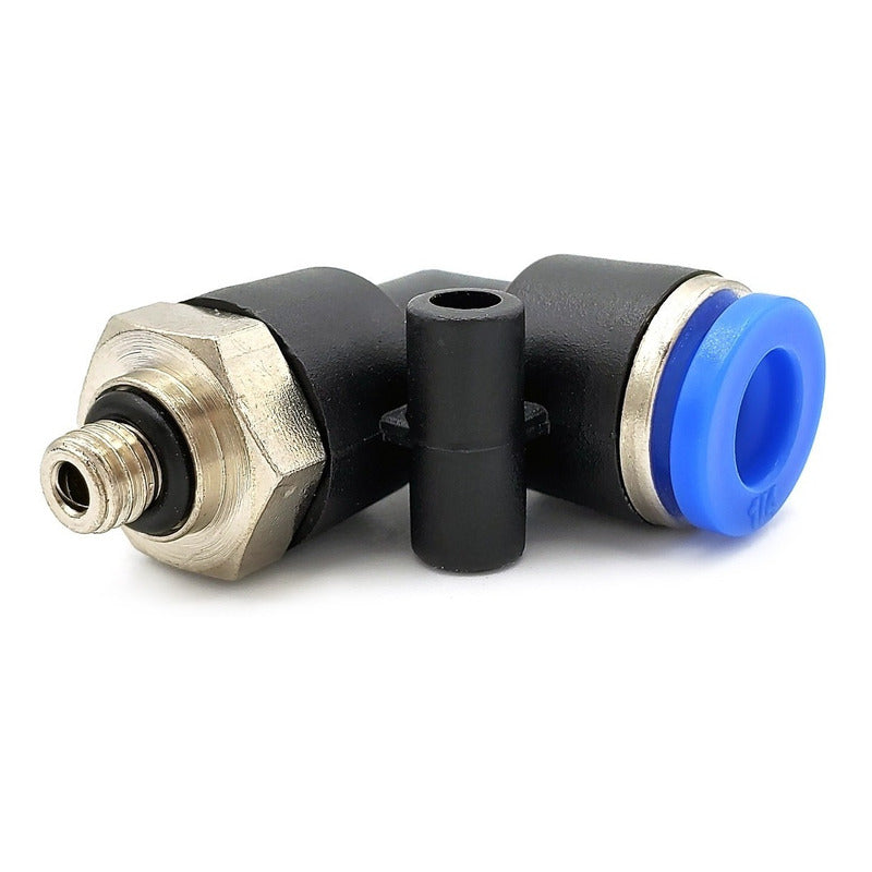 10 Pz De Conector/racor Rápido Neumático Codo M5 X 1/4