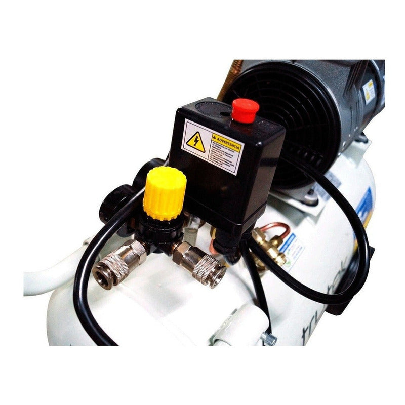 Compresor libre de aceite de 2 HP (Potencia pico de 3 HP), tanque horizontal de 50 litros.