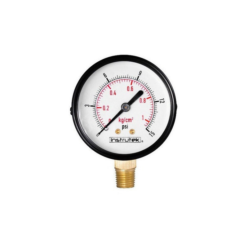 Manómetro Para Compresor Carátula 2.5 , 15 Psi (aire, Gas)