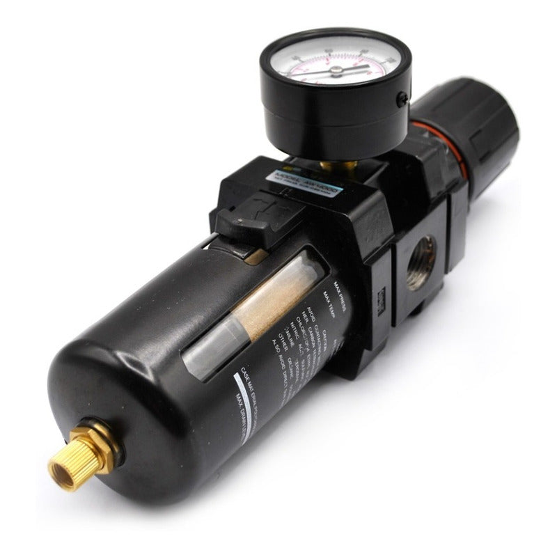 1/2" Air Filter - Regulator for Compressor with Pressure Gauge
