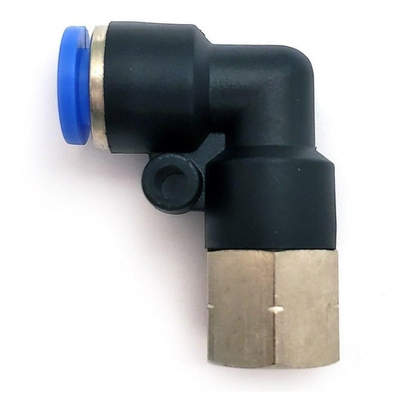 10 Pz De Conector/racor Neumático Codo Hembra 1/8 X 6 Mm