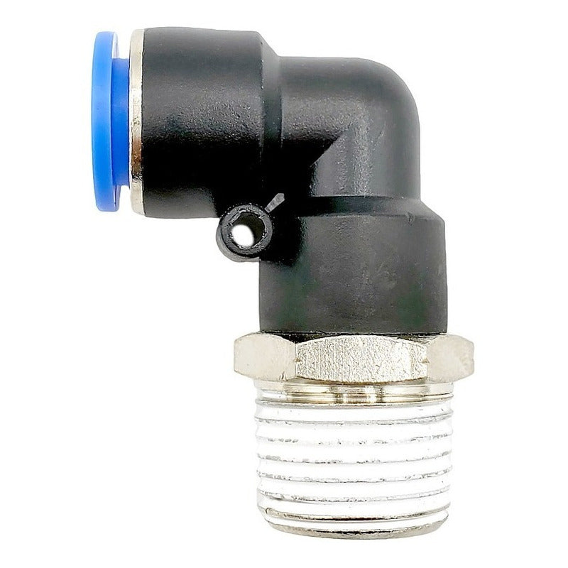 5 Pz De Conector/racor Rápido Neumático Codo 1/2 Npt X 12mm