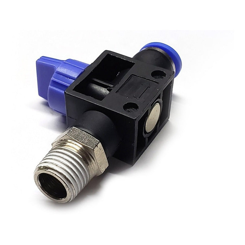 Straight Hand Valve/Connector (on-off) 1/4 Npt X 8mm