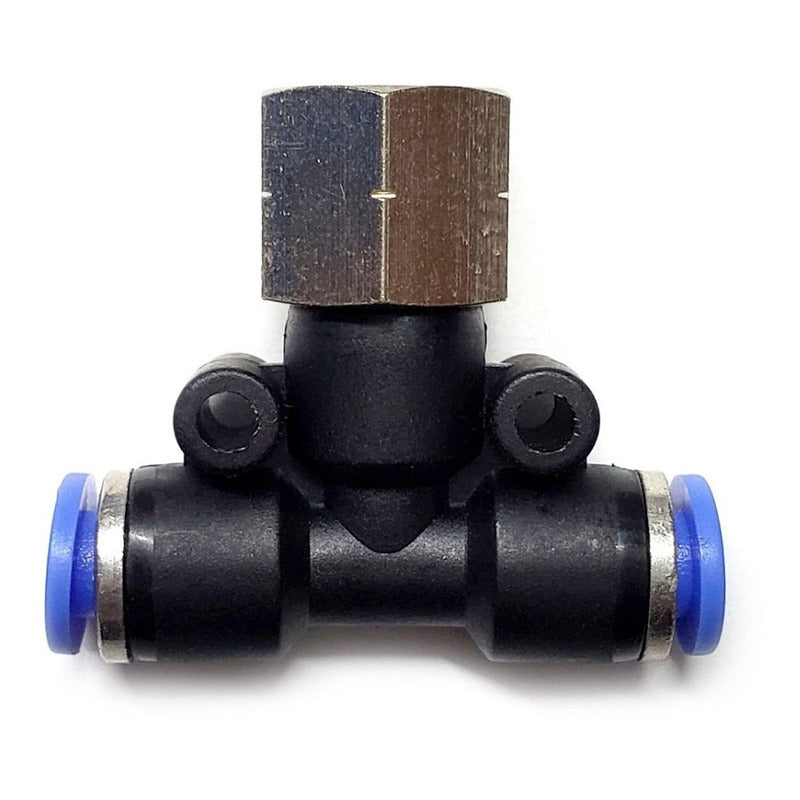 5pz Racor Rápido Neumático En Tee 1/8 Npt Hembra X 1/8 Mang.