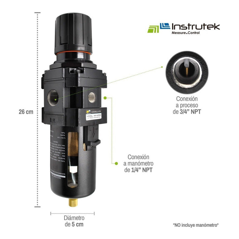 Filtro - Regulador De Aire 3/4 P/ Compresor