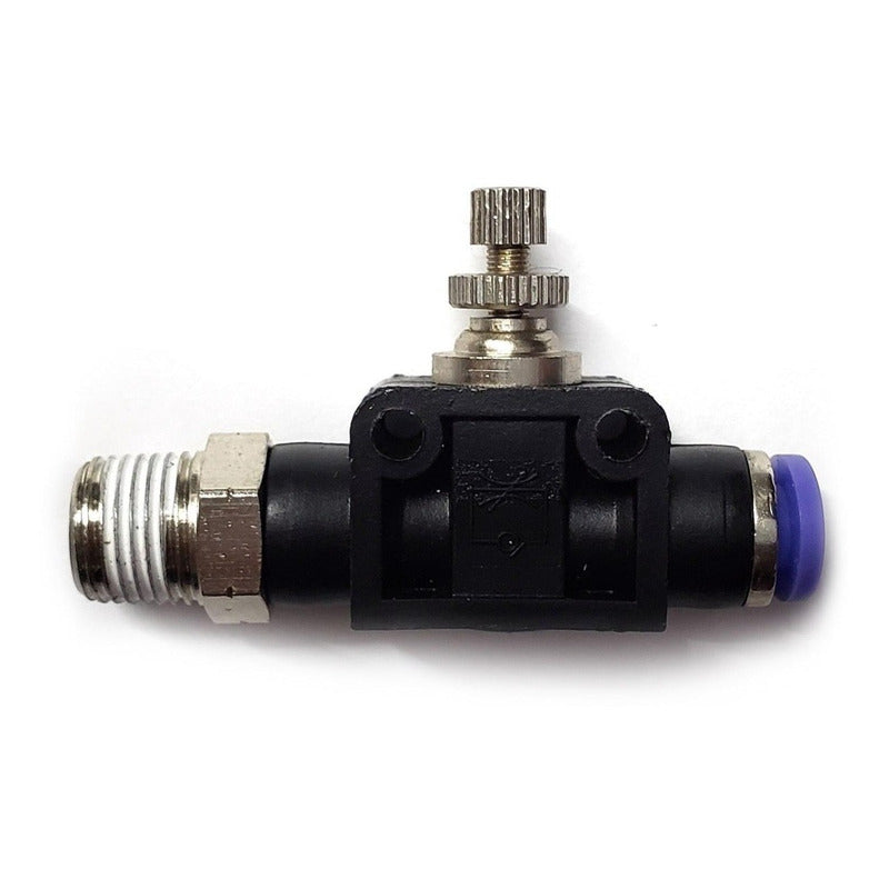 Straight Pneumatic Flow Regulator/Connector 1/8 Npt X 4mm