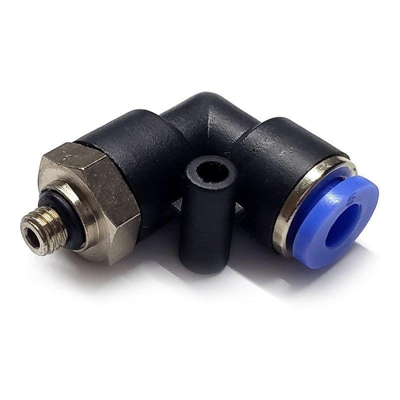 10 Pz De Conector/racor Rápido Neumático Codo M5 X 5 Mm