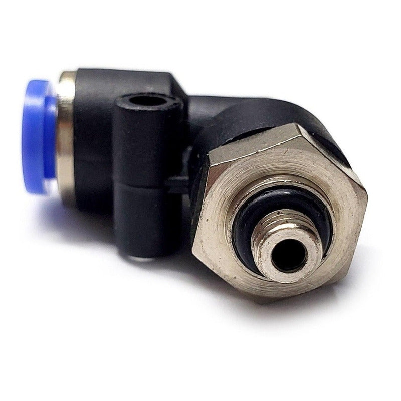 10 Pz De Conector/racor Rápido Neumático Codo M5 X 5 Mm
