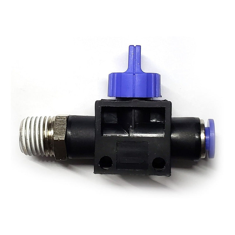Straight Through Valve/Connector (on-off) 1/4 Npt X 6mm