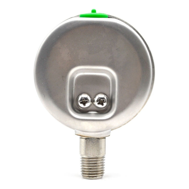 Manómetro 2.5", acero inoxidable, 1/4" NPT, inferior, 1000 psi-kg/cm2