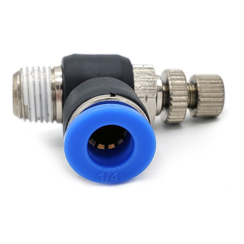 Connector / Pneumatic Flow Regulator Elbow 1/8 Npt X 1/4