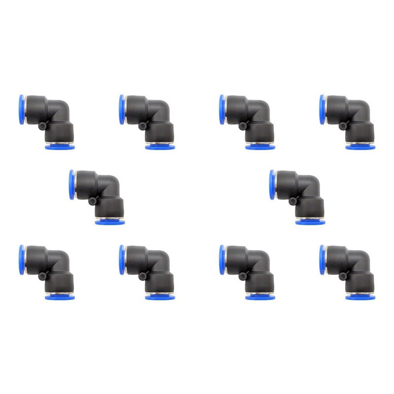 10 Pc Pneumatic Elbow Union Fitting 12mm