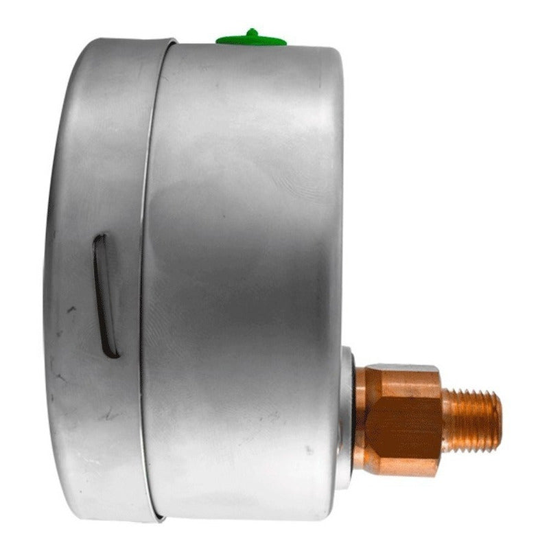 Manómetro 4", lleno de líquido premium, 1/4" NPT, posterior, 160 psi-kg/cm2