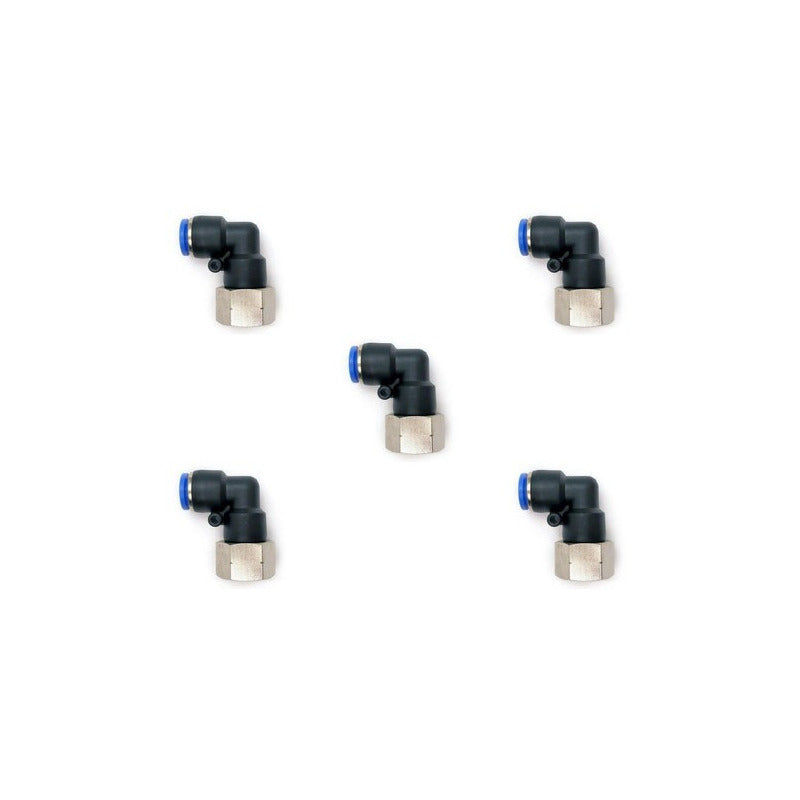 5 Pz De Conector/racor Neumático Codo Hembra 3/8 Npt X 3/8