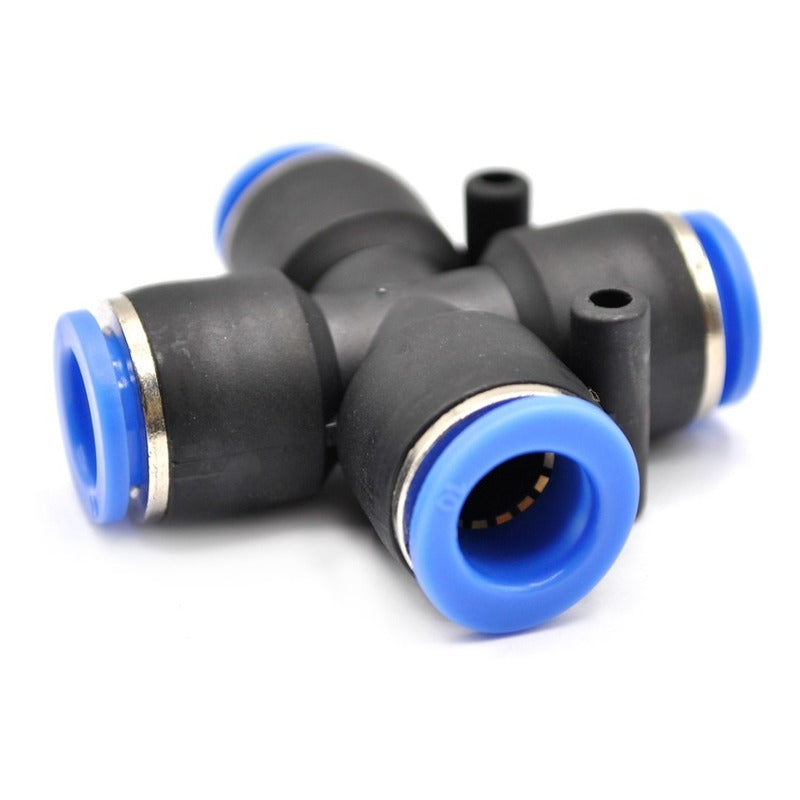 5 Pcs Cross Pneumatic Union Fitting 10mm