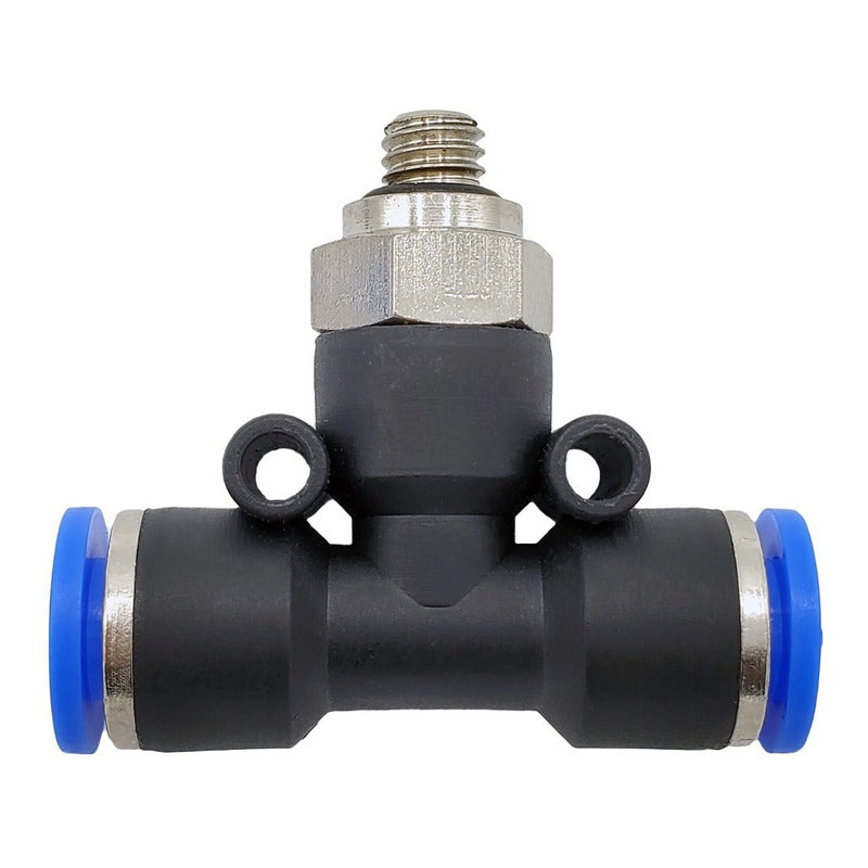 10 Pz De Conector/racor Rápido Neumático Tee M6 X 6mm