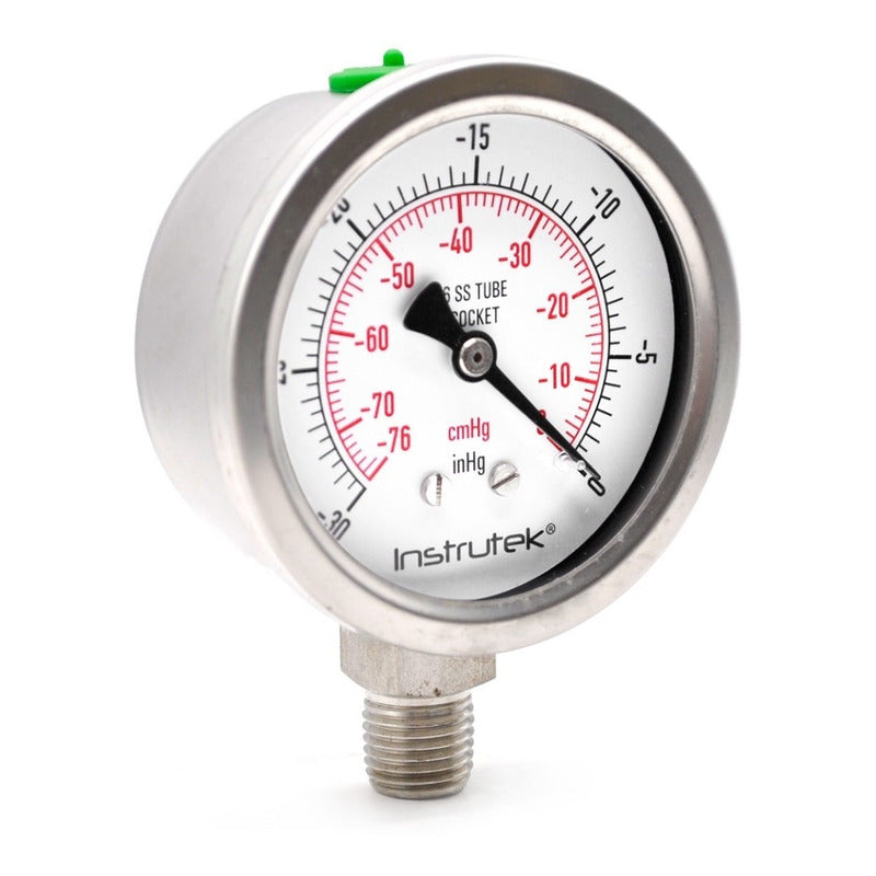 Vacuum Gauge 2.5, Stainless Steel, 1/4 Npt, 30 Vac Inhg-cmhg