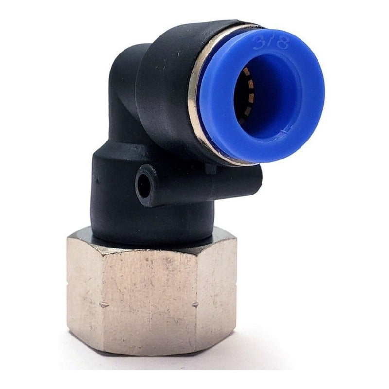 5 Pz De Conector/racor Neumático Codo Hembra 3/8 Npt X 3/8