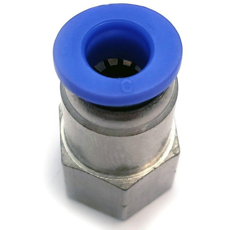 10 Pz De Conector/racor Neumático Recto Hembra 1/8 X 6mm