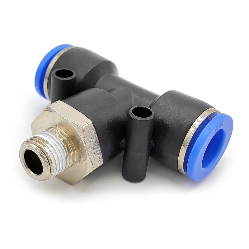 5pz Racor Rápido Neumático En Tee 1/8 Npt X 3/8