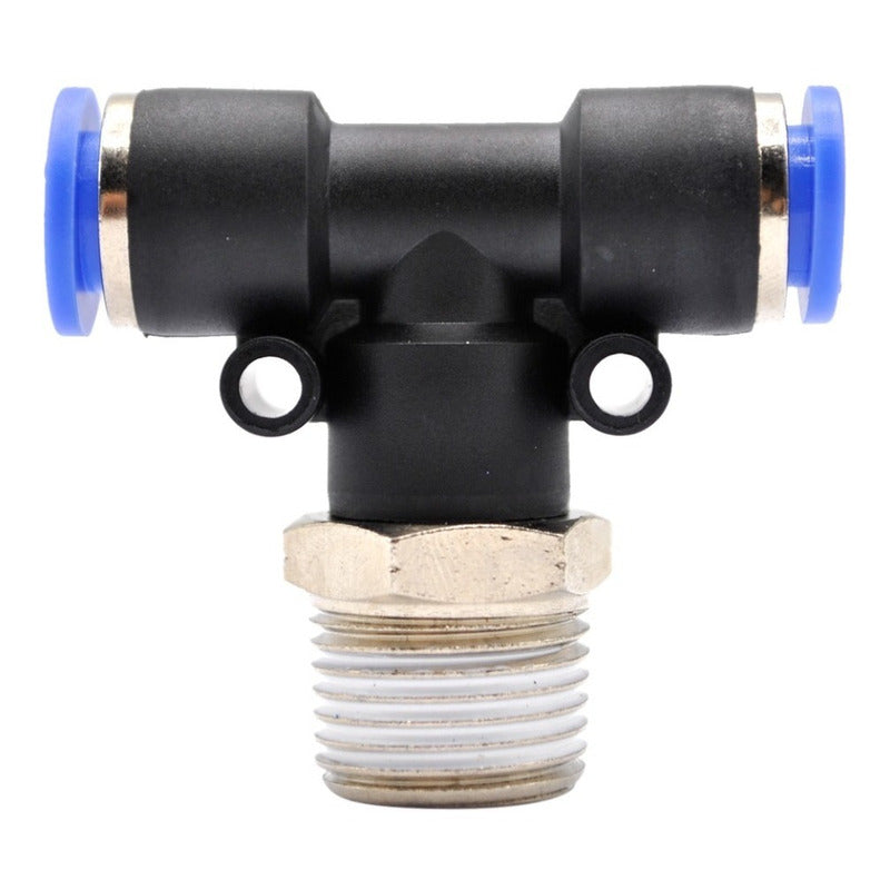 5pz Racor Neumático En Tee 3/8 Npt X 10mm