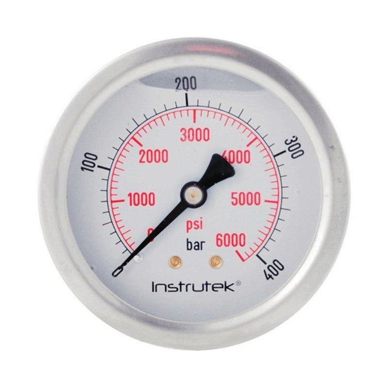 Manómetro Premium Inox C/brida Glicerina 2.5plg 400 Bar Bspp