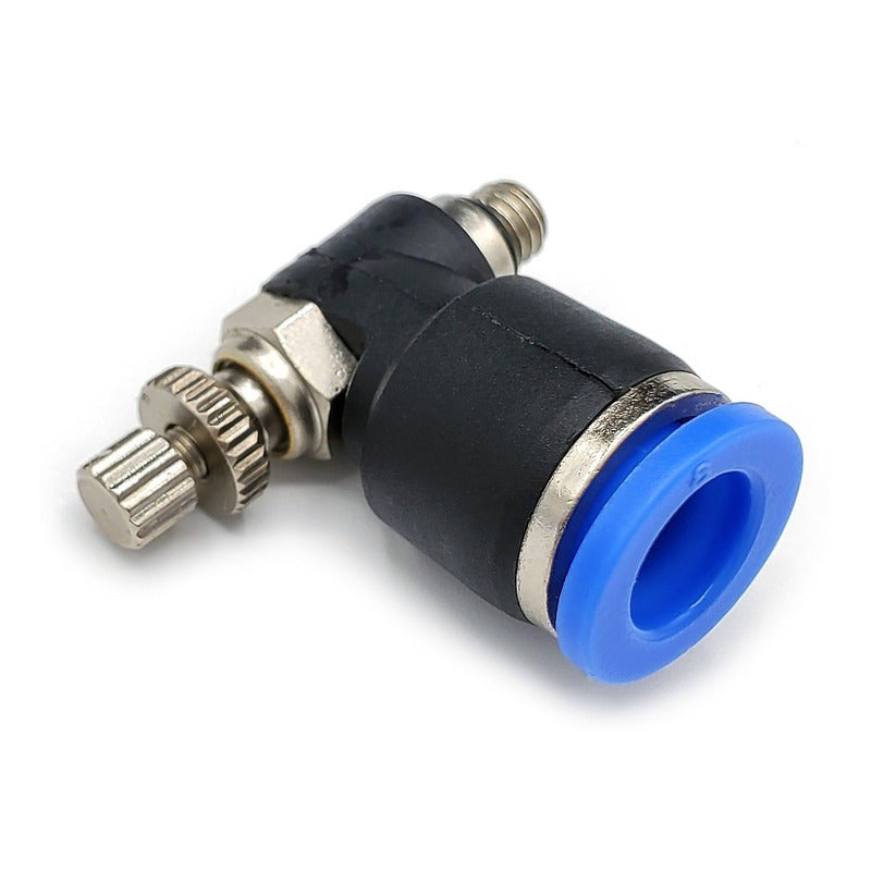 Conector / Regulador De Caudal Neumático Codo M5 X 8 mm