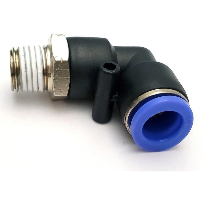 10 Pz De Conector/racor Rápido Neumático Codo 1/4 Npt X 10mm
