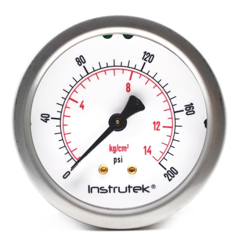 Manómetro Premium Inox Glicerina 2.5 PLG, 200 Psi