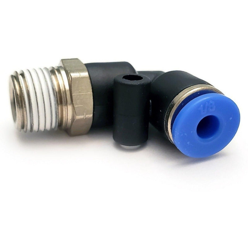 10 Pz De Conector/racor Rápido Neumático Codo 1/8 Npt X 1/8