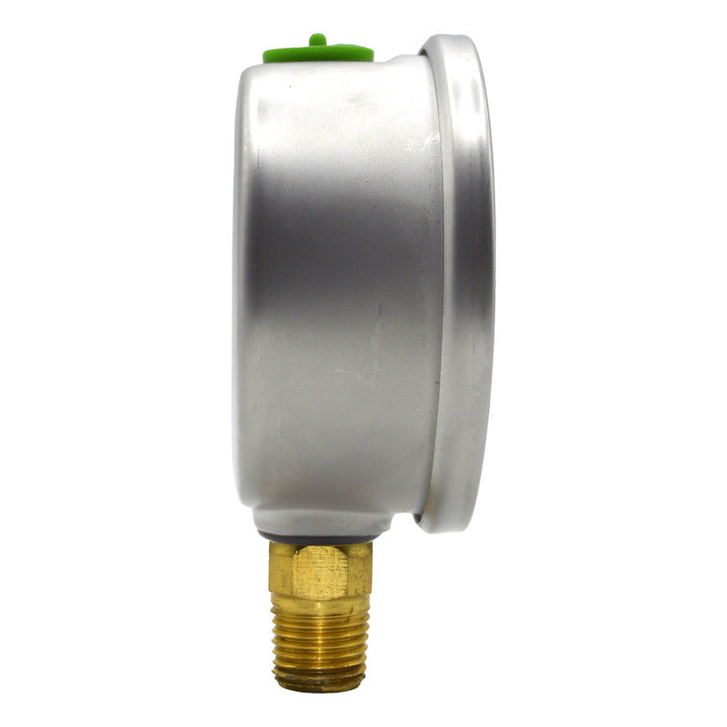 Manómetro 2.5", lleno de líquido premium, 1/4" NPT, inferior, 160 psi-kg/cm2