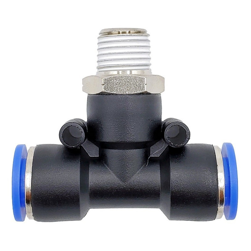 5pz Racor Rápido Neumático En Tee 1/4 Npt X 10mm