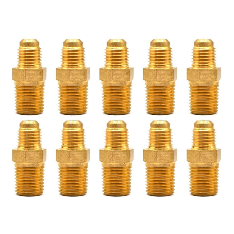 Conector Macho, fabricado en latón de 1/4" NPT X 1/4" Flare