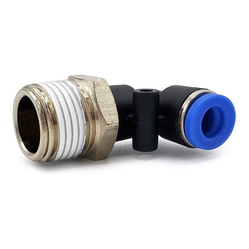 5 Pz De Conector/racor Rápido Neumático Codo 3/8 Npt X 1/4