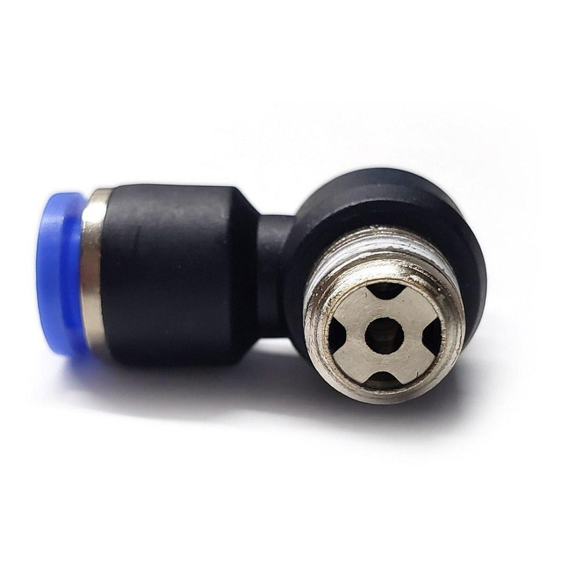 Pneumatic Flow Regulator/Connector Elbow 1/8 Npt X 6 Mm