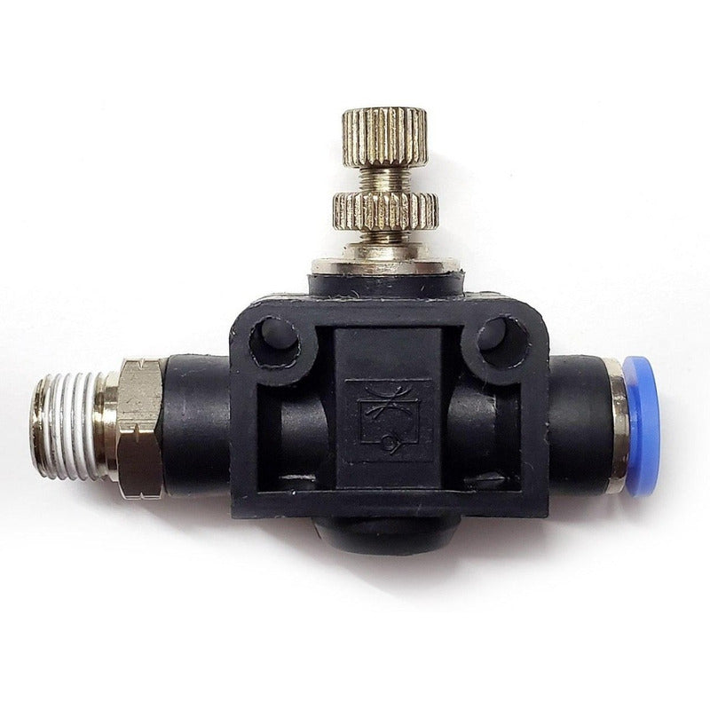Straight Pneumatic Flow Regulator/Connector 1/8 Npt X 6mm
