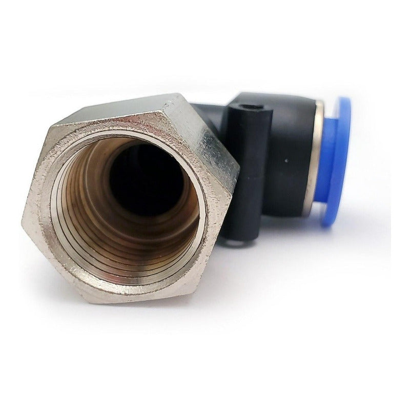 5 Pz De Conector/racor Neumático Codo Hembra 1/2 Npt X 1/2
