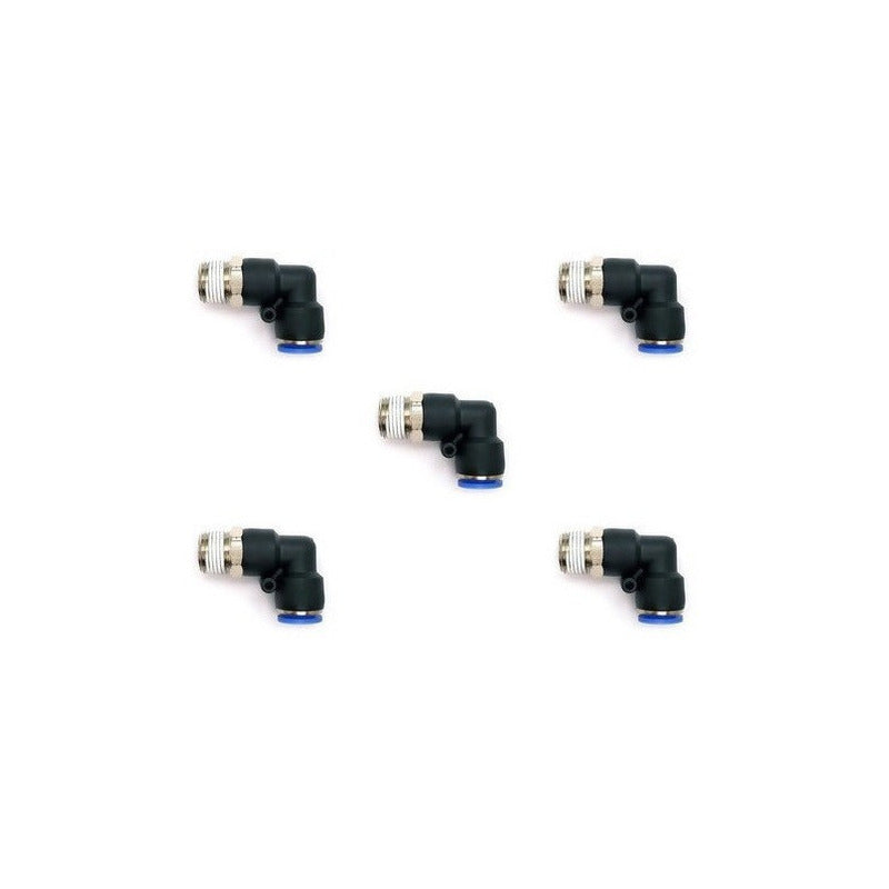 5 Pcs Pneumatic Quick Connector/Fitting Elbow 3/8 Npt X 3/8