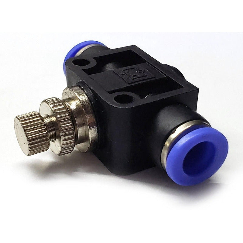 Pneumatic Flow Regulator/Connector Straight Union 8 mm