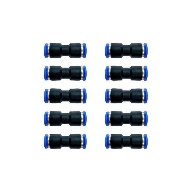 10 Pcs Straight Pneumatic Union Fitting 8 Mm