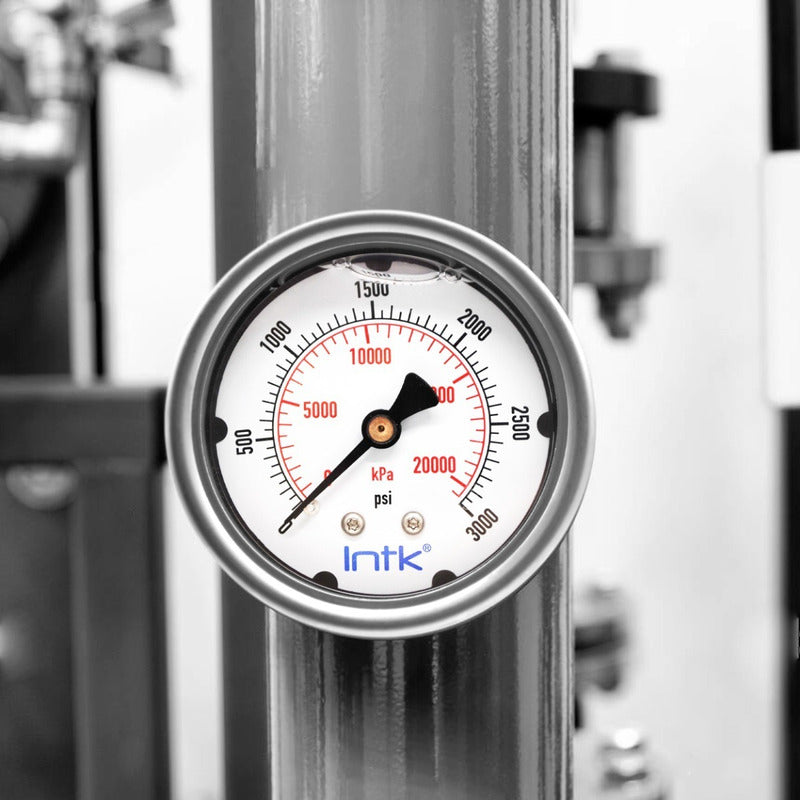 Stainless steel pressure gauge 2.5 PLG, 3000 Psi 20000 Kpa Conx. Later