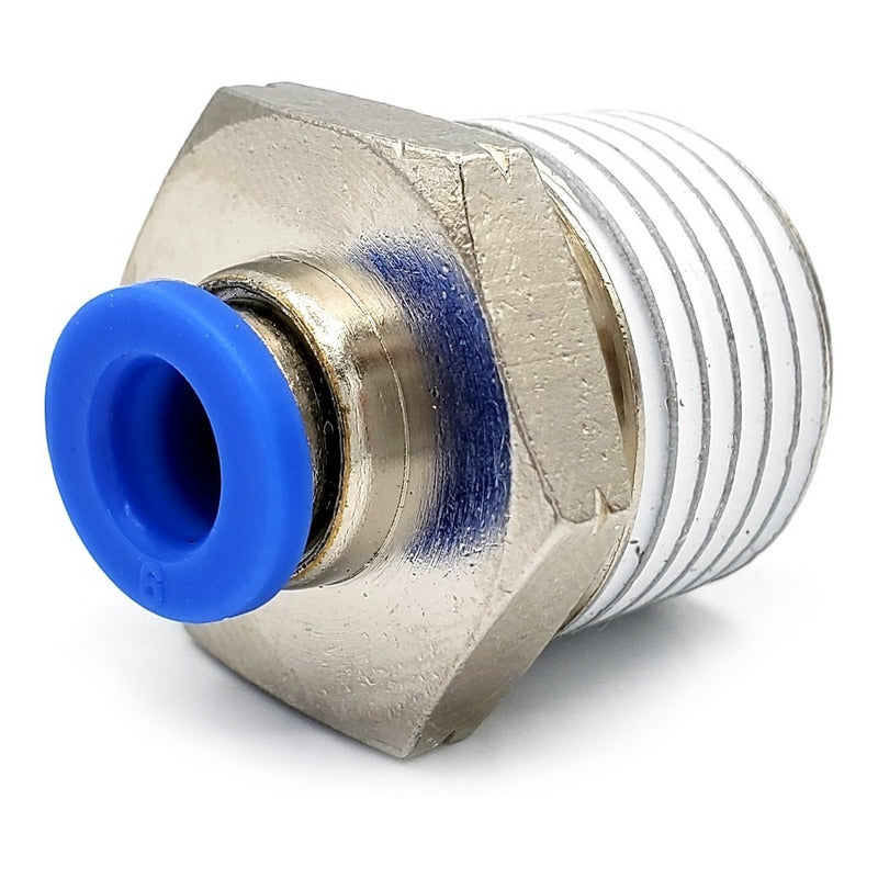 5 Pc of Straight Pneumatic Quick Connector/Fitting 1/2 Npt X 6mm