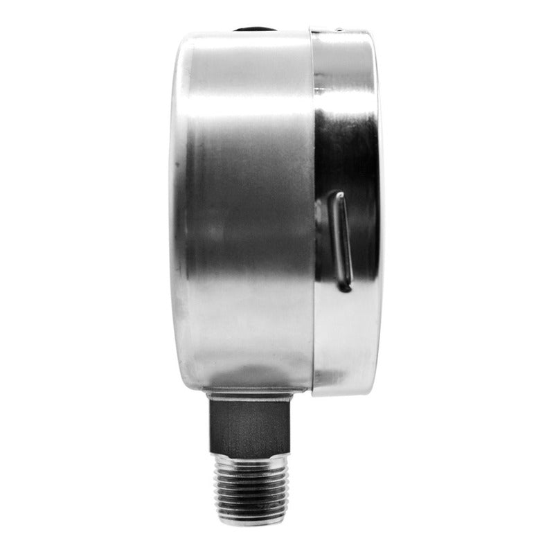 Manómetro 4", acero inoxidable, 1/2" NPT, inferior, 3000 psi