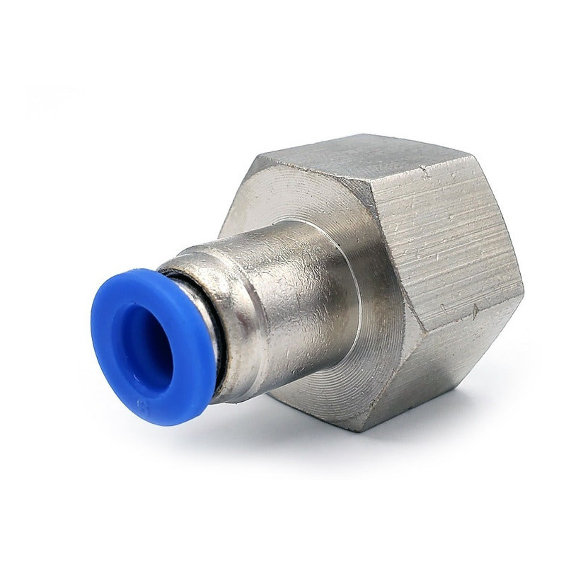 10 Pz De Conector/racor Neumático Recto Hembra 3/8 Npt X 6mm