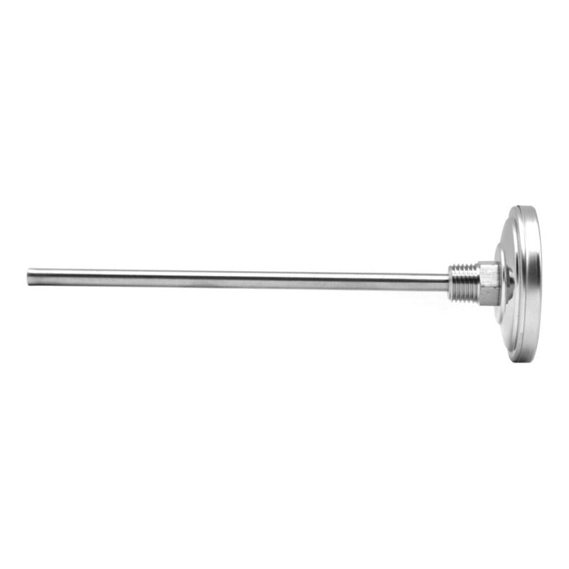 Termómetro 2 pulgadas, posterior, vástago 6", rango 0 a 300 C, para horno