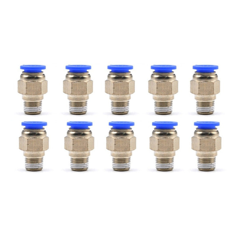 10 Pcs Straight Pneumatic Quick Connector/Fitting 1/8 Npt X 8mm