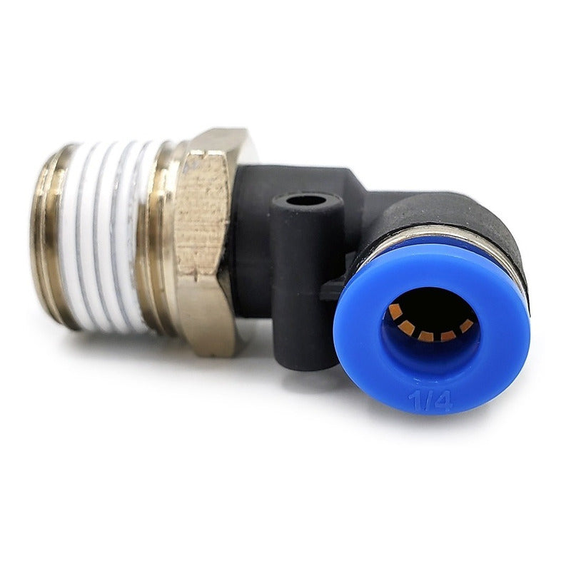 5 Pz De Conector/racor Rápido Neumático Codo 3/8 Npt X 1/4
