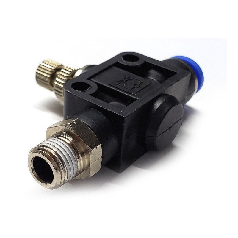Straight Pneumatic Flow Regulator/Connector 1/8 Npt X 6mm