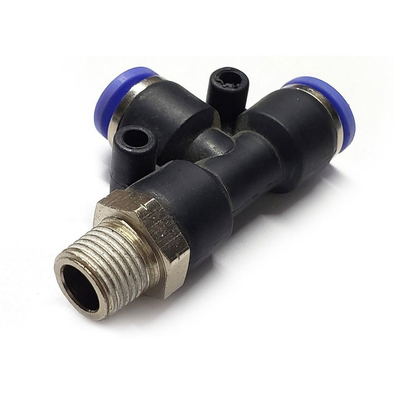 5 Pz Conector/racor Rápido Neumático Tee R/lateral 1/8 X 6mm
